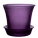 Couleurs - cache pot photophore en verre violet foncé