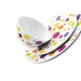 Dotty - Set de table reversible décor pois multicolors et uni 45x30cm (par6)