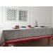Red & Black - Nappe coton 270x170 cm noire et rouge