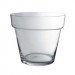 Vase - Vase conique sur pied  en verre transparent petit modele